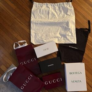 Luxury Designer Shopping Bags and Boxes Set